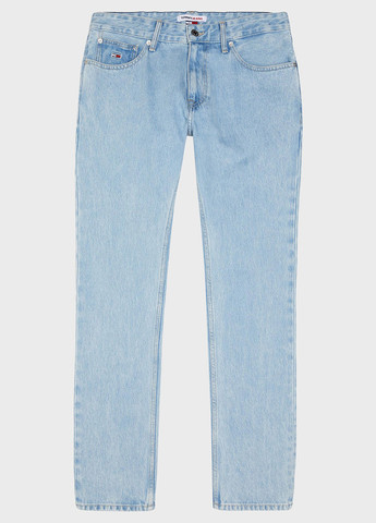 Светло-голубые демисезонные прямые джинсы Tommy Jeans