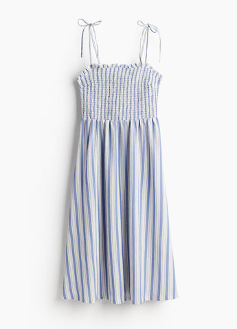 Блакитна кежуал сукня кльош H&M в смужку