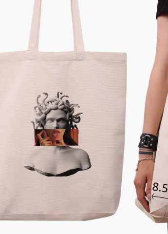 Еко сумка шоппер Меган Фокс Ренесанс Медуза Горгона (Megan Fox) (9227-1203-WTD) MobiPrint (235767823)