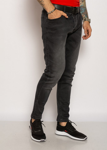 Темно-серые демисезонные зауженные джинсы Time of Style