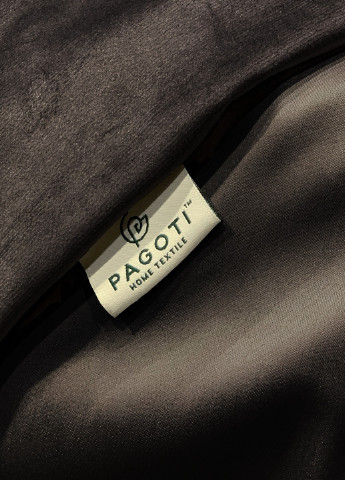 Комплект постельного белья сатин-велюр Allure черный (семейный) PAGOTI (256519387)