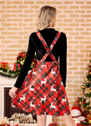 Демисезонный женский сарафан SHEIN с новогодним принтом