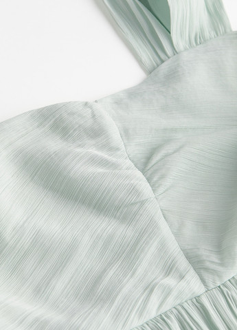 Комбинезон H&M комбинезон-брюки однотонный мятный кэжуал полиэстер, шифон, креп