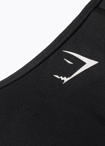 Чёрный топ бюстгалтер Gymshark без косточек полиэстер