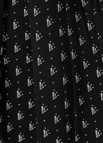 Черное кэжуал платье H&M с узором пье-де-пуль «гусиная лапка»