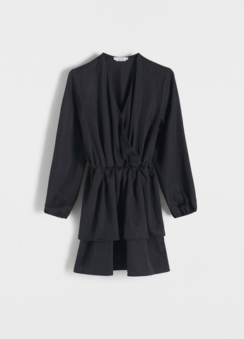 Чорна кежуал сукня кльош Reserved однотонна