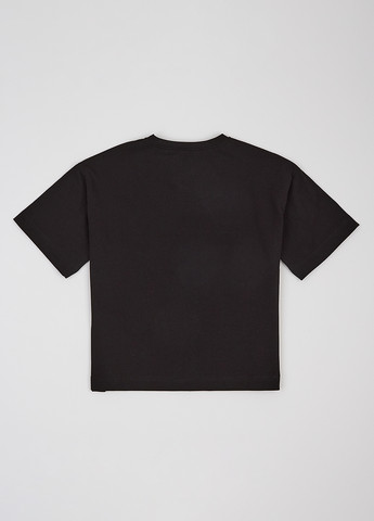 Черная летняя футболка Фламинго