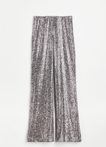 Серебряные коктейльный демисезонные брюки H&M