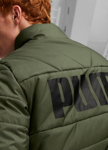 Оливковая (хаки) демисезонная куртка 84934931 Puma Ess+ Padded Jacket