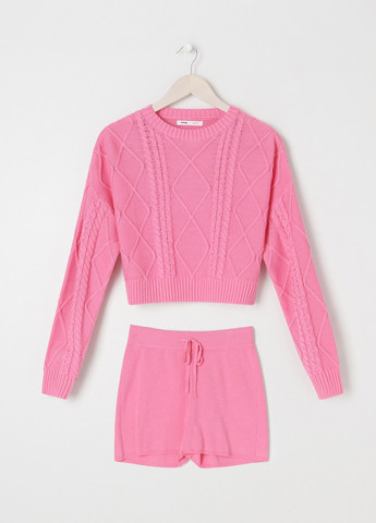Рожевий демісезонний комплект (джемпер, шорти) Sinsay