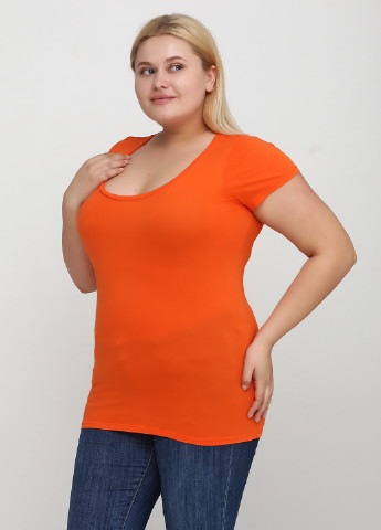 Оранжевая летняя футболка Blue