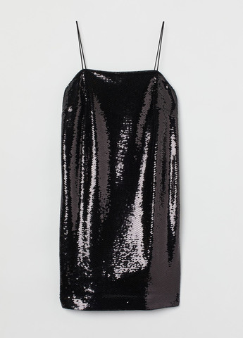 Черное кэжуал, вечернее платье H&M однотонное