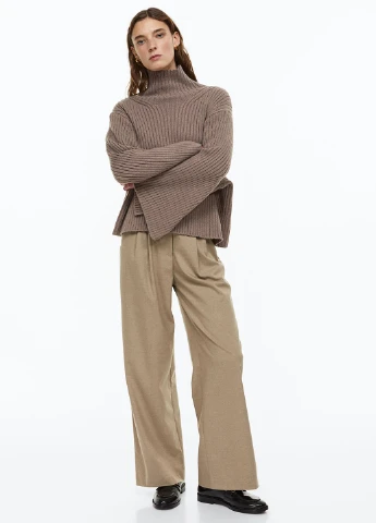 Темно-бежевий зимовий светр H&M