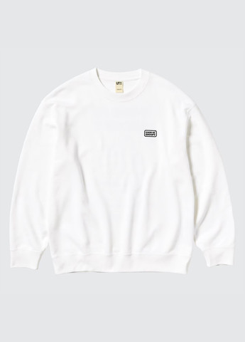 Білий світшот Uniqlo малюнок вишивка (327231653)