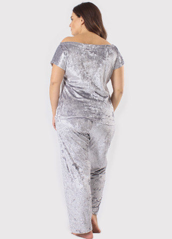 Світло-сіра всесезон піжама (футболка, штани) футболка + штани Ghazel