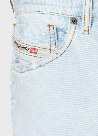 Голубые демисезонные прямые джинсы Diesel