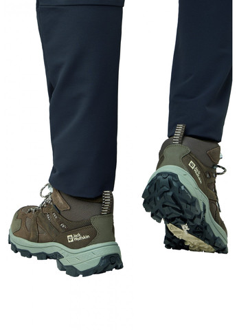 Коричневые осенние ботинки хайкеры Jack Wolfskin