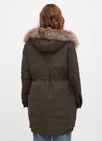 Оливковий (хакі) зимній Пуховик Moncler