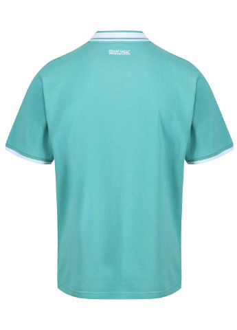 Бирюзовая футболка-поло для мужчин Regatta с геометрическим узором