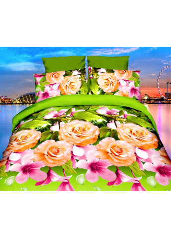 Комплект постільної білизни від українського виробника Polycotton Двоспальний 90915 Moda (254860073)