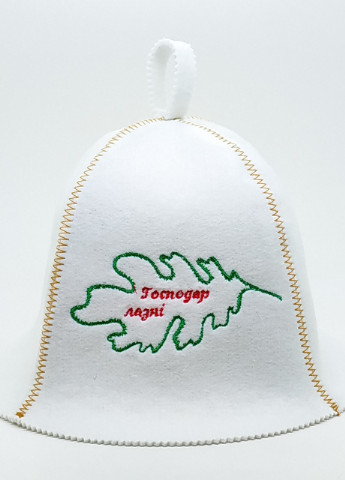 Банна шапка "Господар лазні" штучне хутро білий (LA-92) Luxyart (252611395)