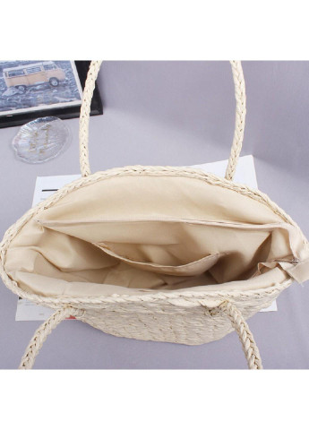 Плетенная из рафии сумочка-корзина с ремешком,светлая (je2022-3) No Brand сумка-корзина молочная