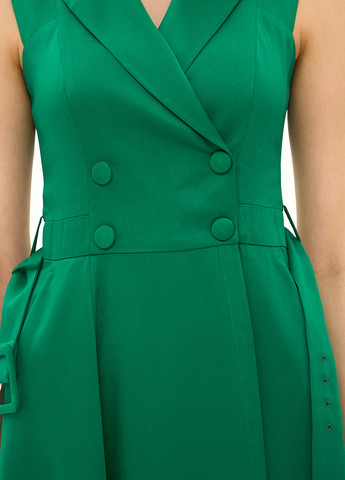 Зелена кежуал сукня кльош, на запах BGL однотонна