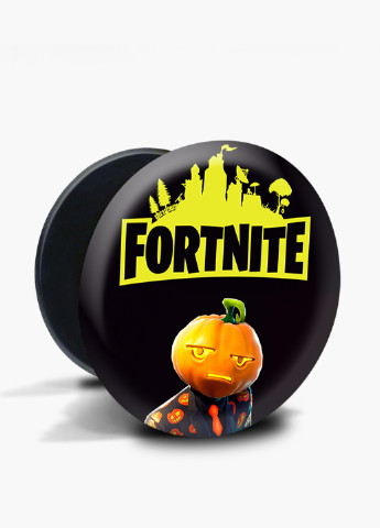 Попсокет (Popsockets) тримач для смартфону Фортнайт скін Джека Гудона (Fortnite skin Jack Gourdon Skin) (8754-2692) Чорний MobiPrint (221548629)