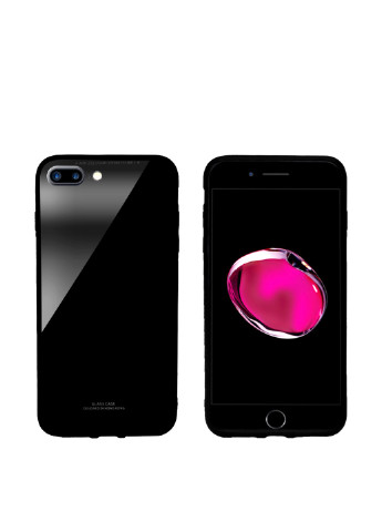 Чохол (Real Glass) для Apple iPhone 8 Plus (чорний) Intaleo для apple iphone 8 plus (черный) (131340047)