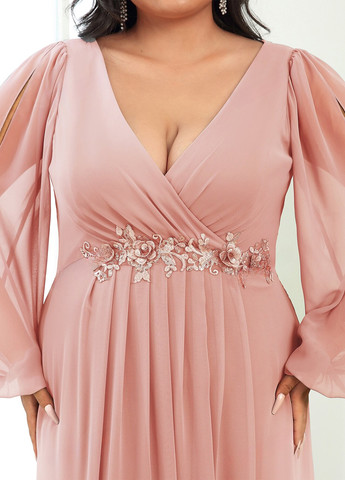 Рожева вечірня сукня кльош SHEIN однотонна