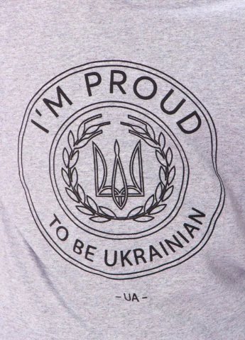 Серый свитшот детский “family look” Носи своє украинская символика (253857955)