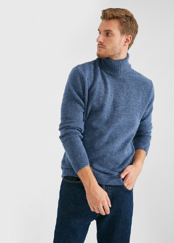 Темно-голубой зимний свитер KOTON