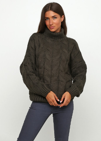 Оливковый (хаки) демисезонный свитер Fashion