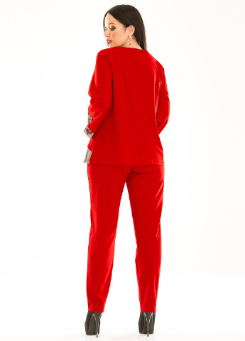 Костюм (блуза, брюки) Primyana брючный цветочный красный кэжуал