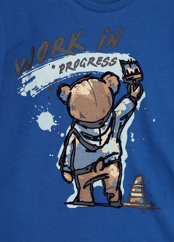 Original Marines лонгслів малюнок синій кежуал бавовна