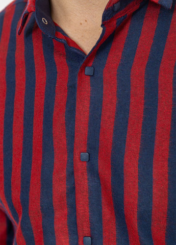 Бордовая кэжуал рубашка в полоску Ager
