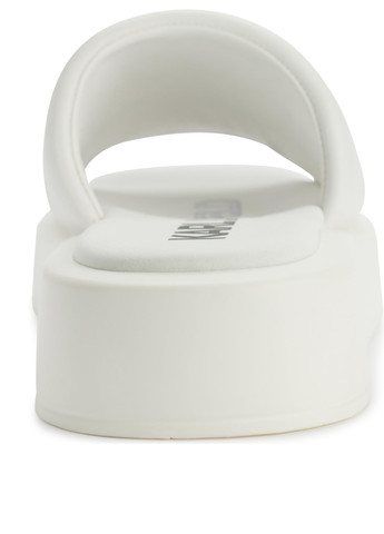 Белые шлепанцы Karl Lagerfeld со стразами, с логотипом