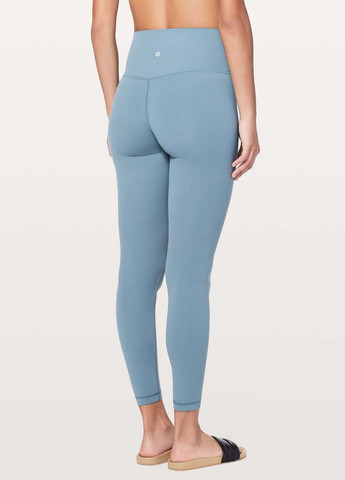 Голубые демисезонные леггинсы Lululemon Athletica