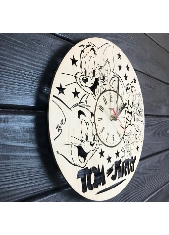Дитячий декоративний годинник з дерева «Том і Джеррі» 7Arts (253566442)