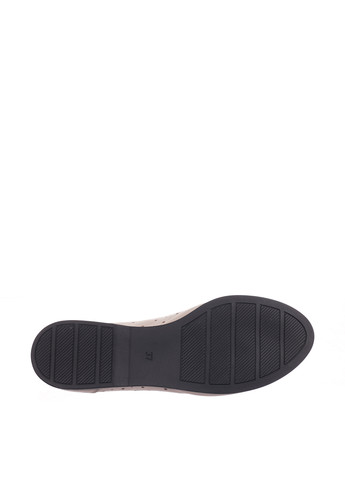 Женские балетки VITLEN | бежевые однотонные перфорация натуральная кожа (281602396)