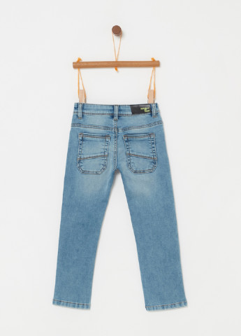 Голубые демисезонные зауженные джинсы Oviesse