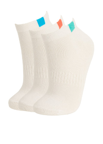 Шкарпетки (3 пари) DeFacto однотонні айворі повсякденні
