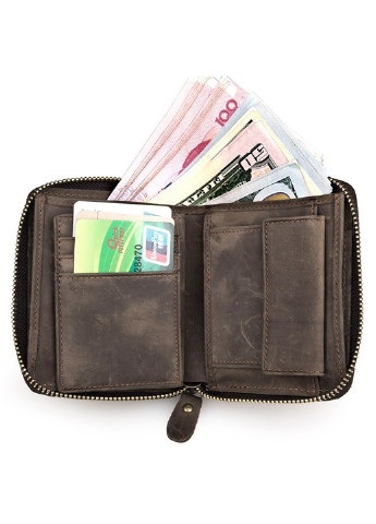 Мужской кожаный кошелек 10х11,5 см Vintage (252129270)