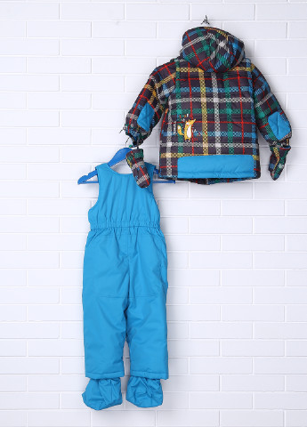 Голубой зимний комплект (куртка, комбинезон, шарф, шапка, 2 шт., рукавицы) Deux par Deux