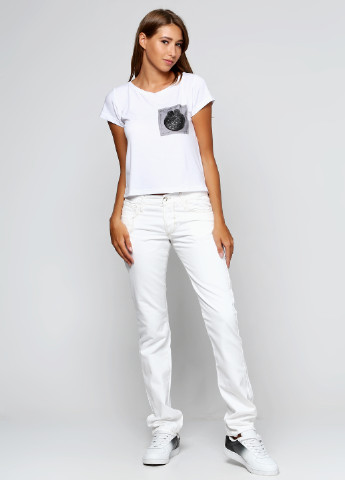 Белые демисезонные джинсы Yaz Gato