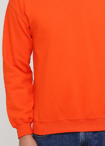 Світшот Gildan - Прямий крій однотонний помаранчевий кежуал трикотаж, бавовна, футер - (236448095)