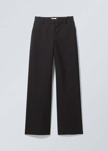 Черные кэжуал, классические демисезонные прямые брюки Weekday