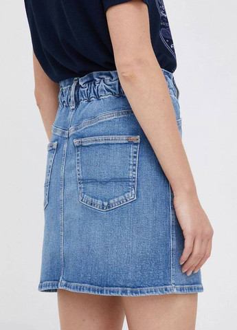 Голубая джинсовая однотонная юбка Pepe Jeans London