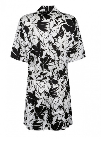 Комбінезон Michael Kors комбінезон-шорти абстрактний чорно-білий кежуал атлас, поліестер