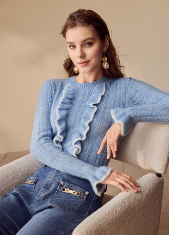 Светло-синий демисезонный джемпер джемпер SHEIN